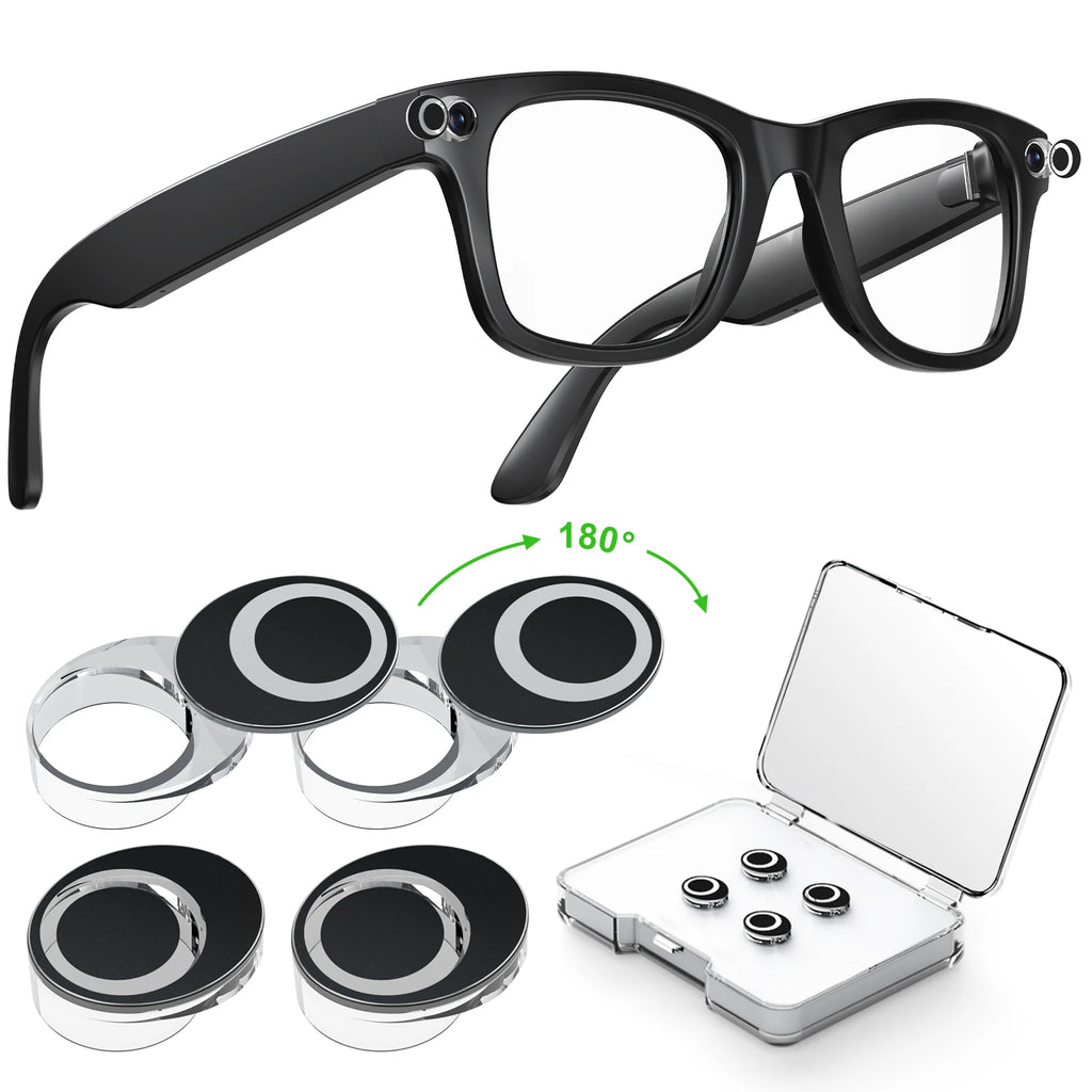 2/4/6PCS For Meta Smart Glasses Rotating Camera Cover for Ray Ban Meta Wayfarer/skyler/headliner Oakley Led Light Cover