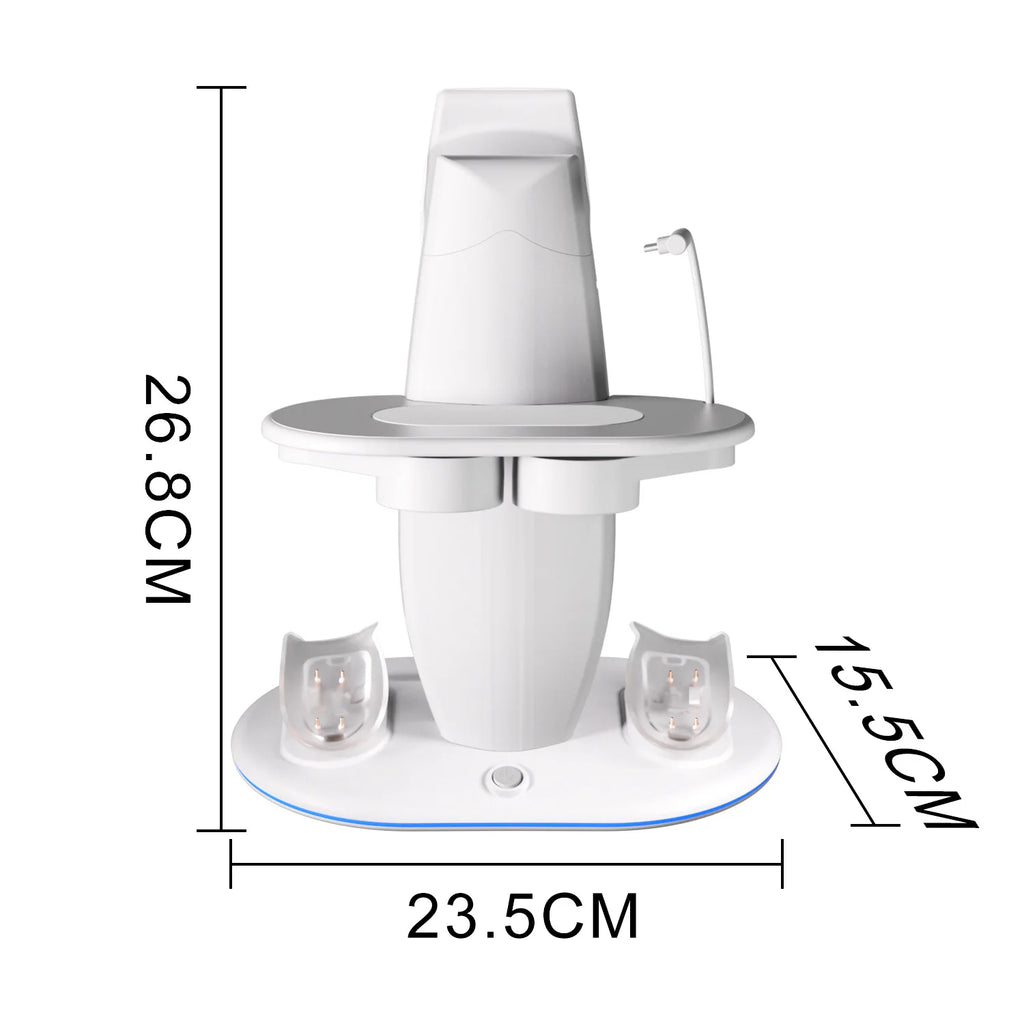 VR Headset Controller Charging Dock for Meta Quest 3S 3 2 VR Display Stand with 2 Rechargeable Batteries Charger Base