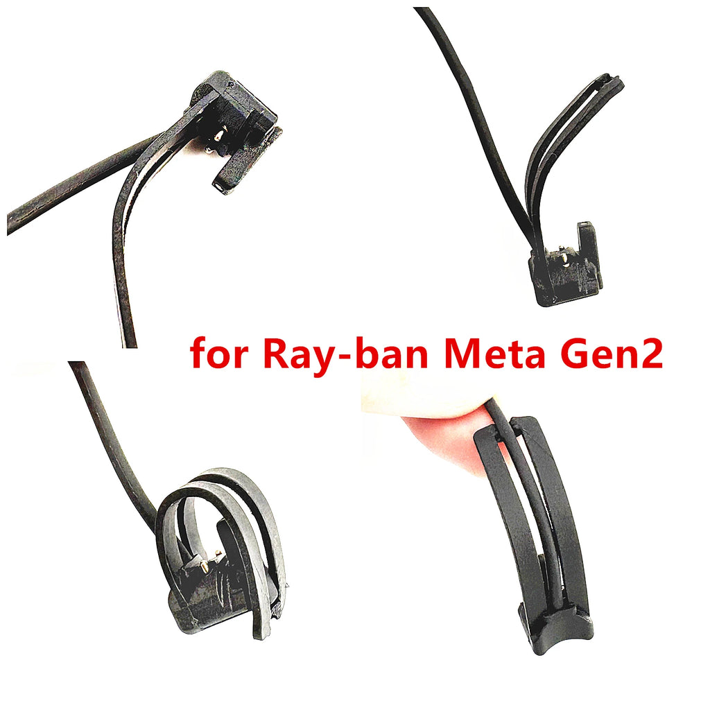 USB / Type-C Charging Cable support Direct Charge Without Case & Continuous Power for Ray-Ban Meta Gen 1 2 Smart Glasses Rayban