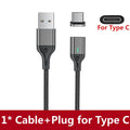 AUFU Magnetic Charge Cable Fast Charging USB-C (Only, Black, 2m) — Launch Deal