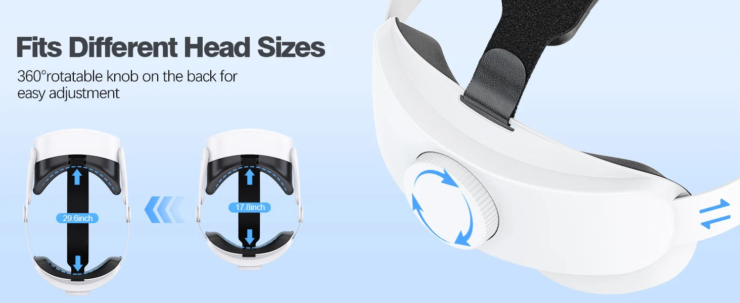 HUADAI design Comfort Head Strap AccessoriesCompatible with Oculus/Meta Quest 2/3/ 3S, Elite Strap Replacement  VR Accessories