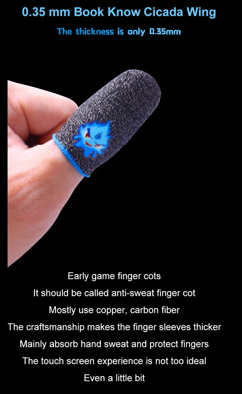New Mobile Game Touch Screen Finger Sleeve Breathable Gaming Fingertips for PUBG Mobile Game Thumb Gloves 1/2/5/10/20/50 Pairs