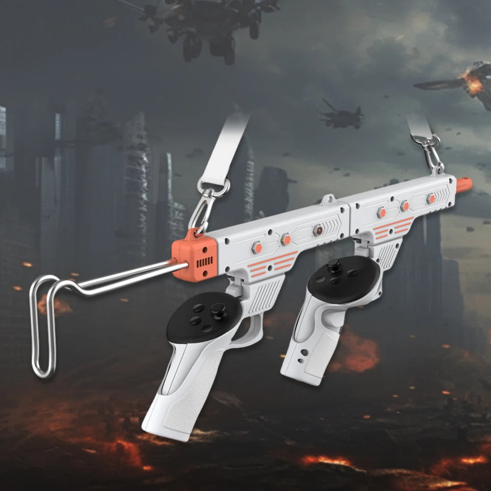 VR Shooting Game Accessories for Meta Quest 3/3S VR Controller Stock Detachable Rifle Adapter ABS Enhanced Immersion for Quest 3