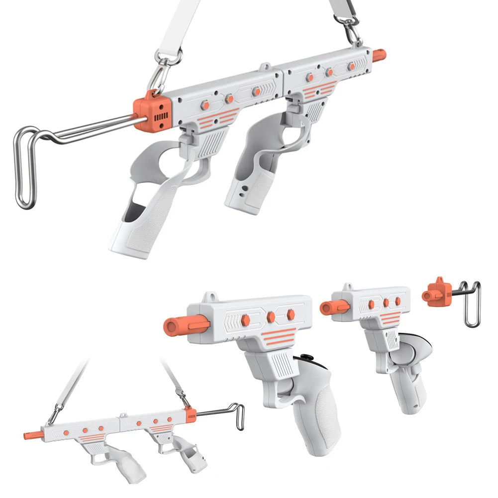 VR Shooting Game Accessories for Meta Quest 3/3S VR Controller Stock Detachable Rifle Adapter ABS Enhanced Immersion for Quest 3