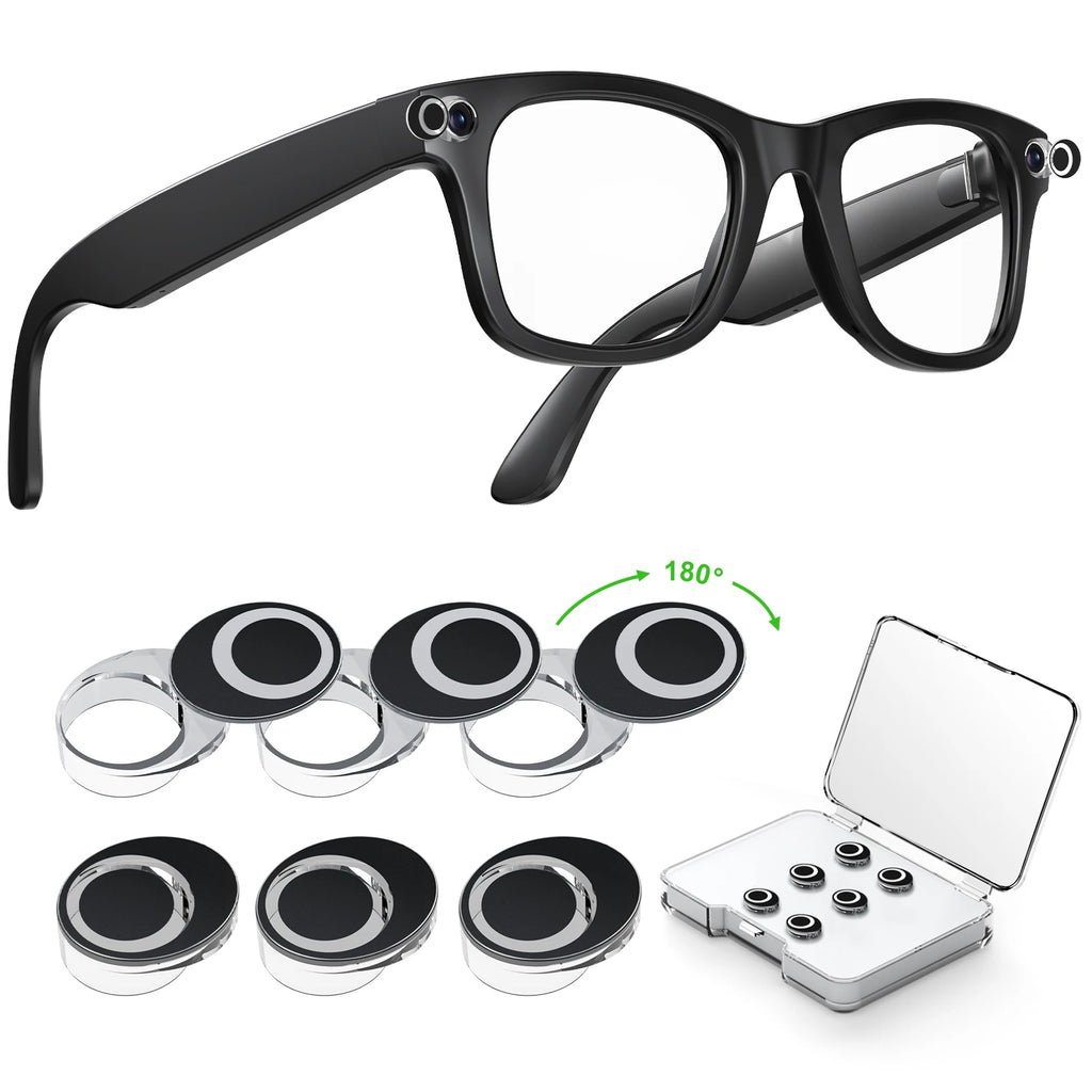 2/4/6PCS For Meta Smart Glasses Rotating Camera Cover for Ray Ban Meta Wayfarer/skyler/headliner Oakley Led Light Cover
