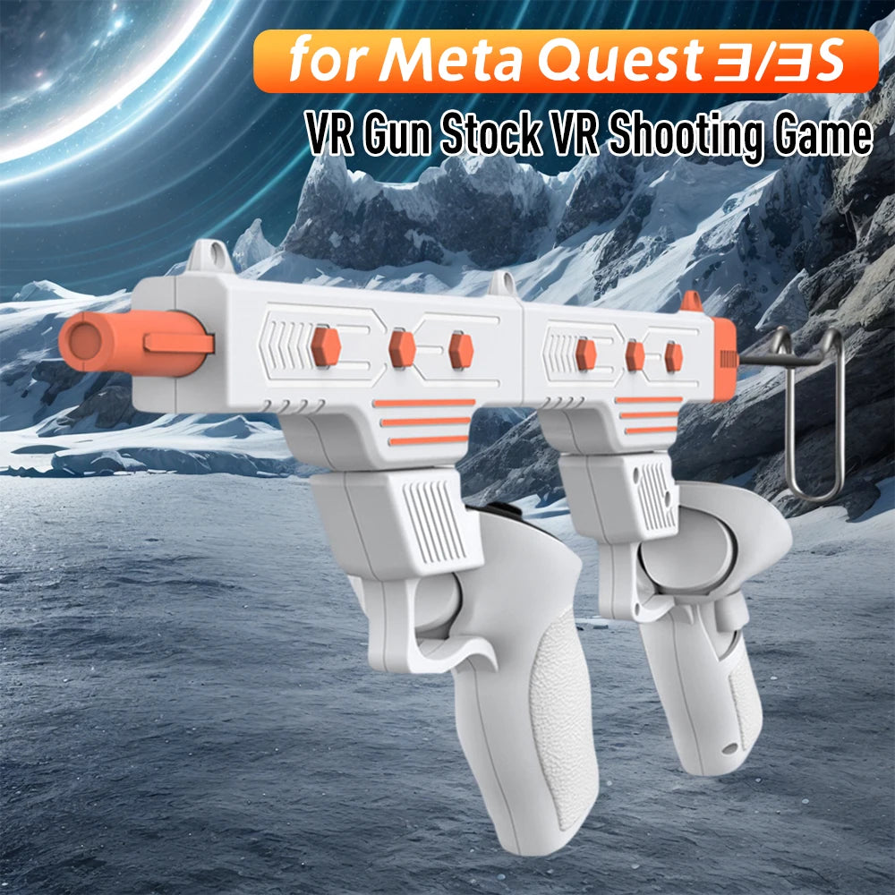 VR Shooting Game Accessories for Meta Quest 3/3S VR Controller Stock Detachable Rifle Adapter ABS Enhanced Immersion for Quest 3