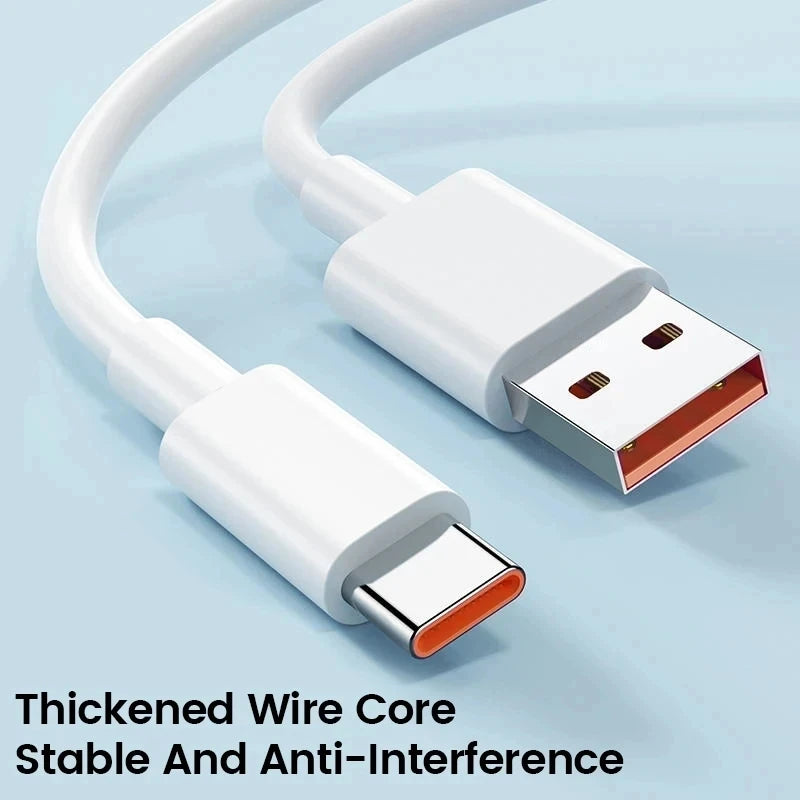 Fast Charger Cable for Xiaomi 11 12 Lite 13T Redmi Note 10 11T 12T 13 POCO X3 X4 F4 Quick Charging Type C USB Cable