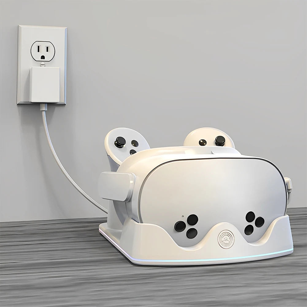 Charging Dock for Meta Quest 3S VR Headest Fast Charging Station W/ RGB Light Charging Stand for Meta Quest 3S/Quest 3/Quest 2