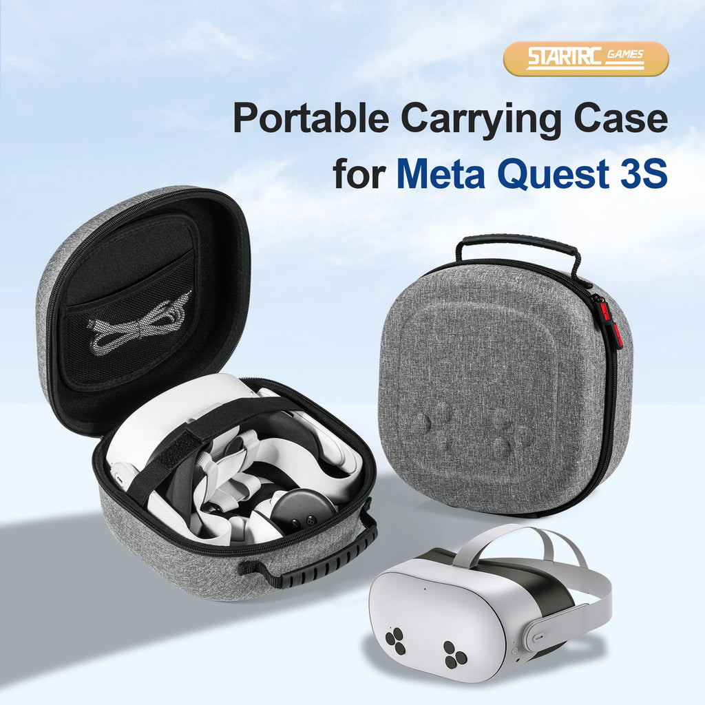 Hard Carrying Case for Meta Quest 3S/3/2 — Grey — Giveaway Price