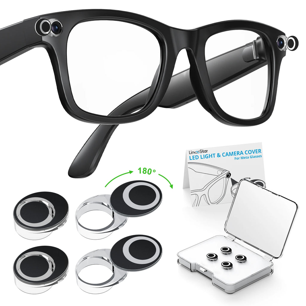 2/4/6PCS For Meta Smart Glasses Rotating Camera Cover for Ray Ban Meta Wayfarer/skyler/headliner Oakley Led Light Cover