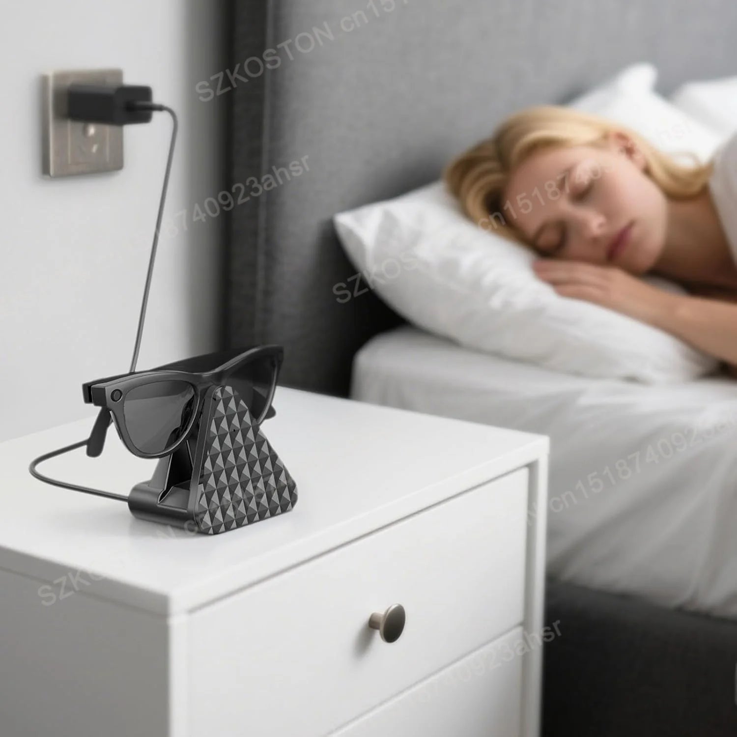 Portable charging dock for Rayban Meta AI Glasses Wayfarer/Skyler/Headliner Mini Charger with USB Cable Accessories