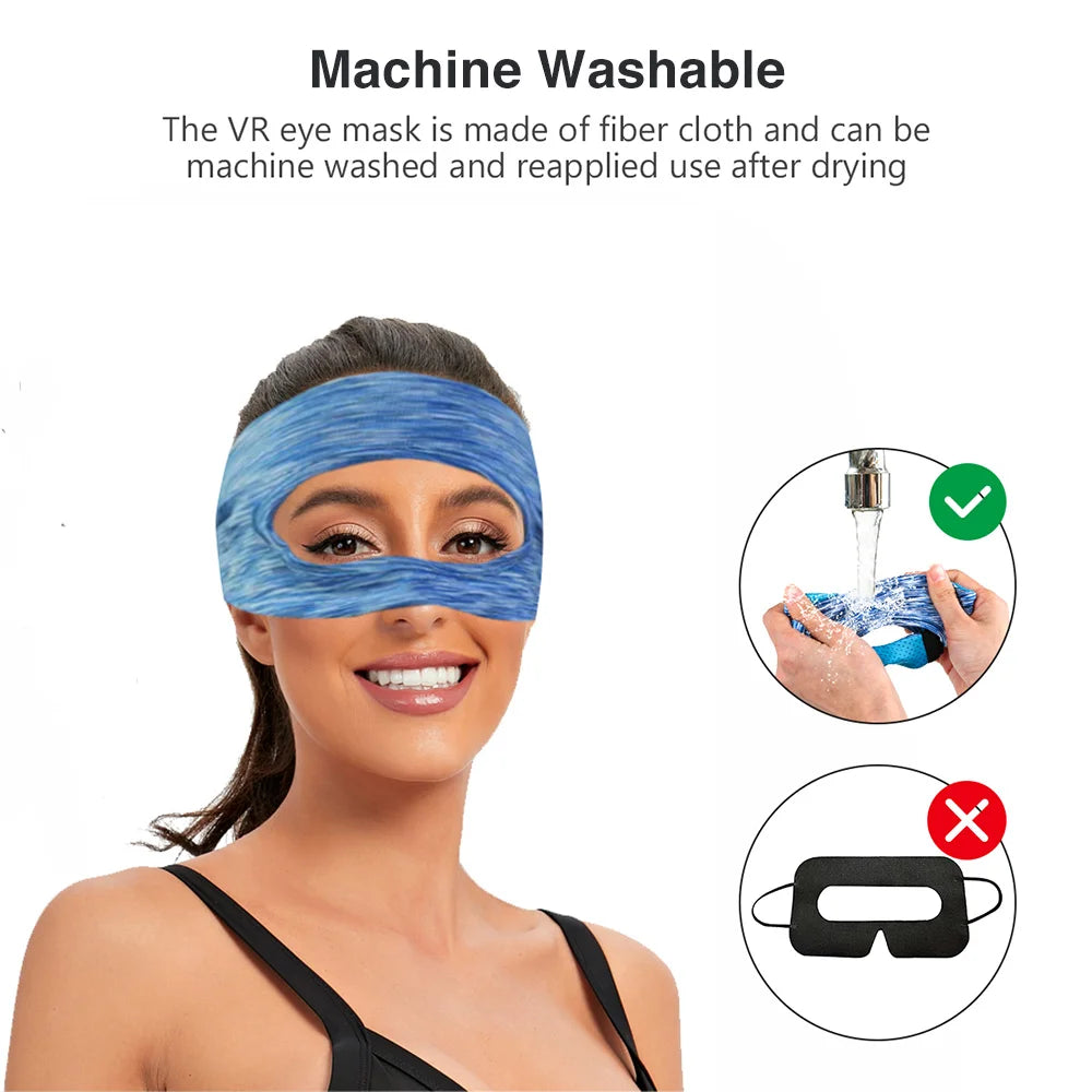VR Accessories Eye Mask Cover Breathable Sweat Band Padding with Virtual Reality Headsets For Oculus Quest 2 1/Meta Quest 3 Pro