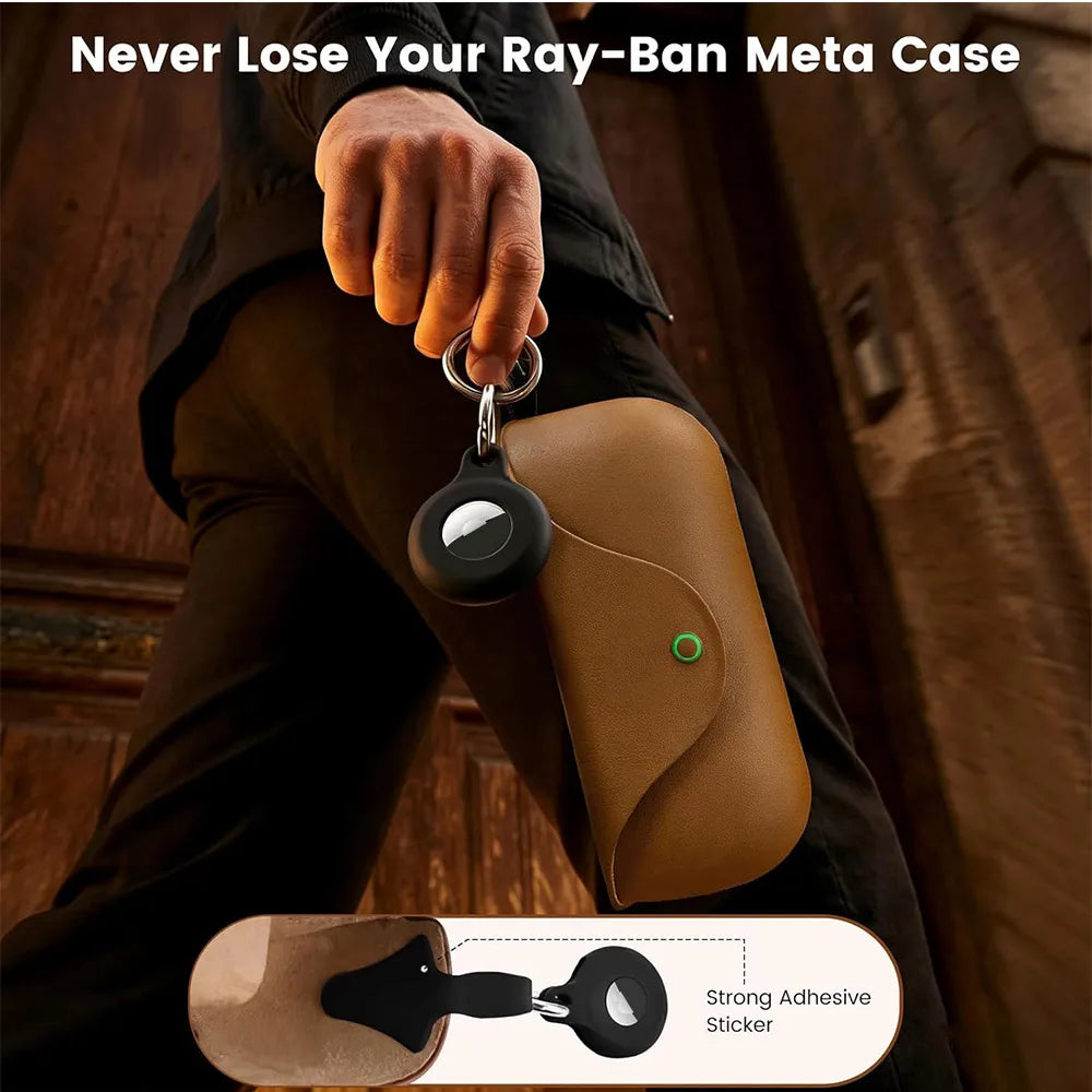 Silicone Protective Case For AirTag Anti-Lost GPS Tracker for Ray-Ban Meta Wayfarer/Skyler/Headliner Glasses Charging Case
